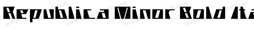 Republica Minor Bold Italic字体转换